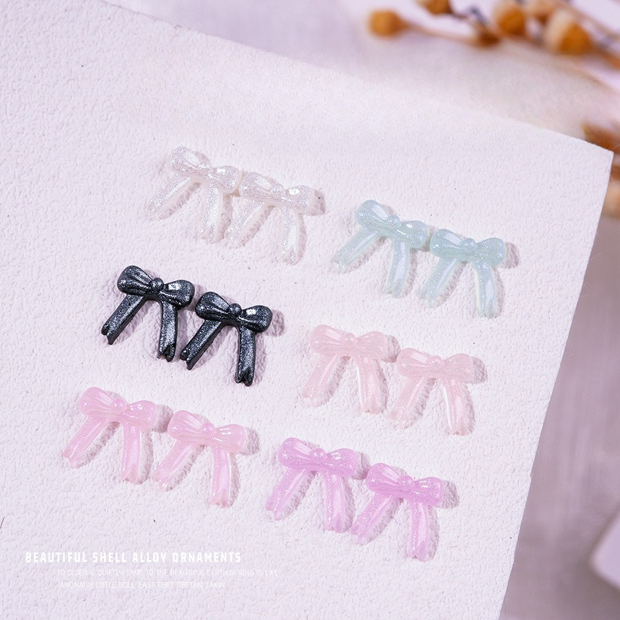 Resin Glitter Pack - 100 pièces/paquet Nouveaux nœuds papillon scintillants