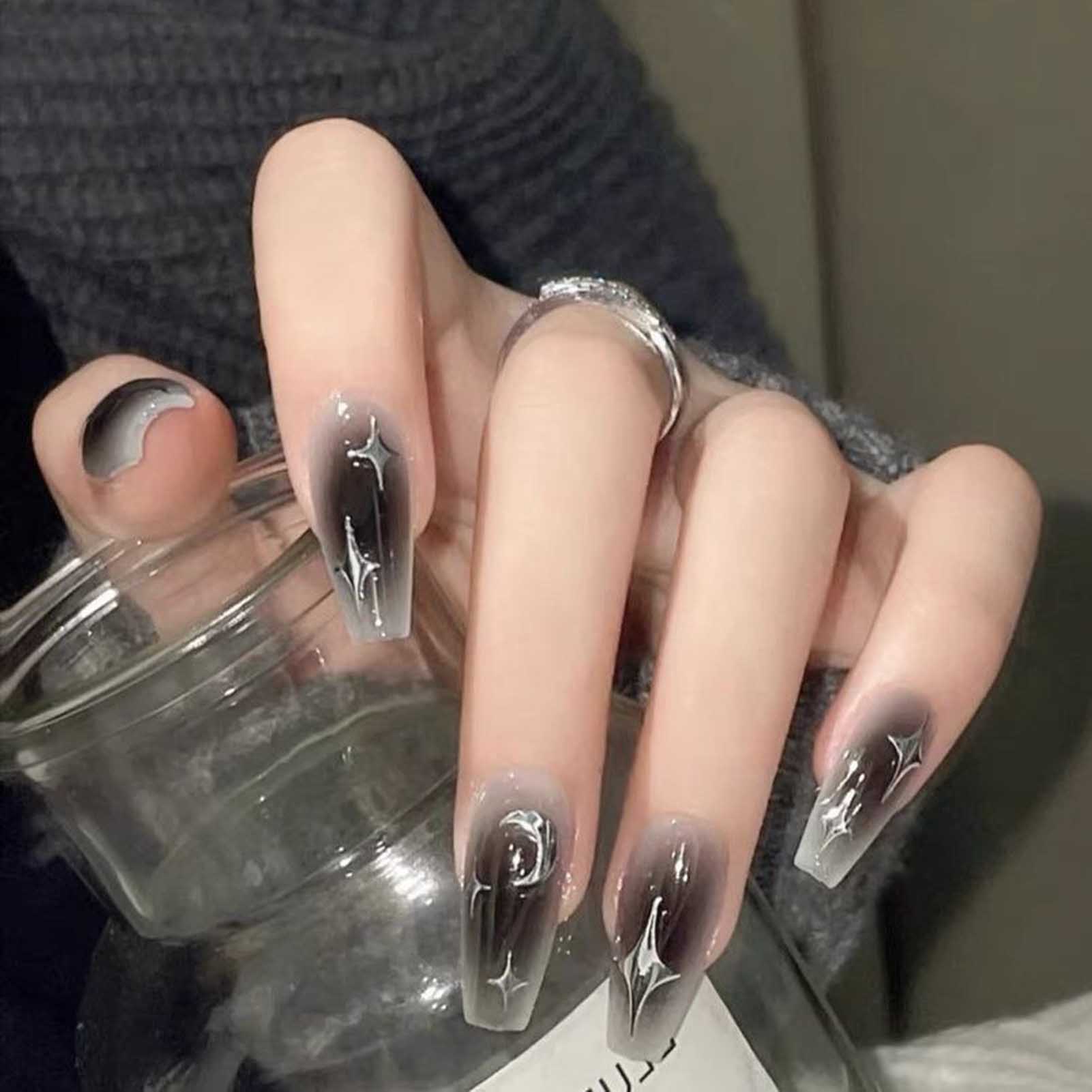 24 pièces/boîte couleur noire  - Resin Glitter Pack avis et prix